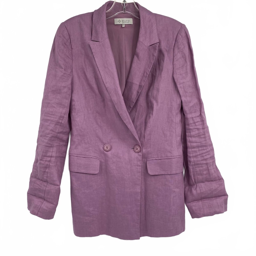 Wayf Purple Linen Blazer | Women’s XS Regular
